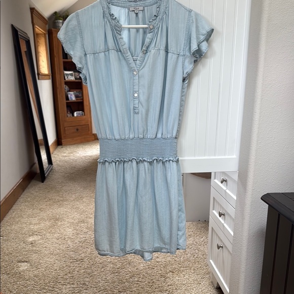 Rails Light Blue Button-Down Mini Dress - Picture 1 of 3